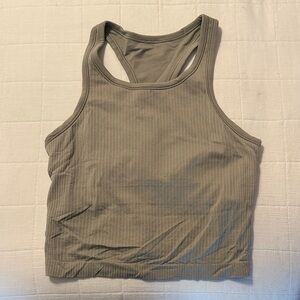 Lululemon Ebb to Street Cropped Racerback Tank Top - Riverstone